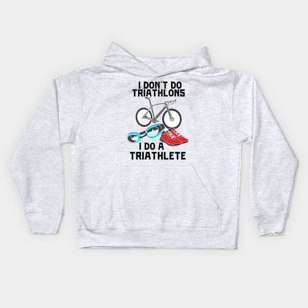 Triathlon Triathlete Kids Hoodie by Shiva121